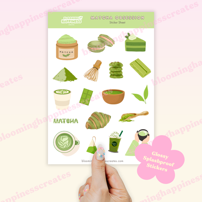 Matcha Obsession | Planner & Journal Sticker Sheet