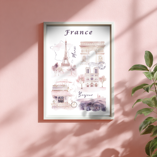Printable A3 Poster | France